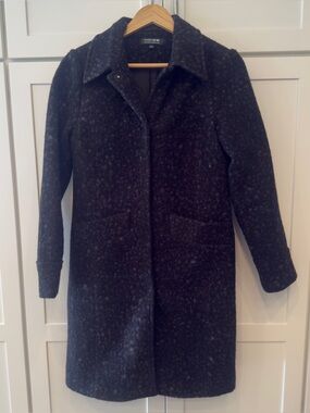 NOIZE Dark Gray Speckled Vegan Wool Blend Coat Jacket Size XS/1P